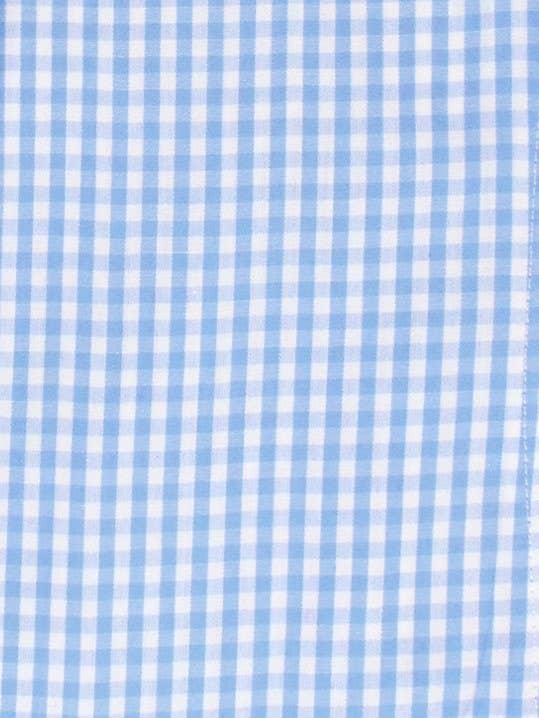 Blue Gingham Short Sleeve Button Down Shirt