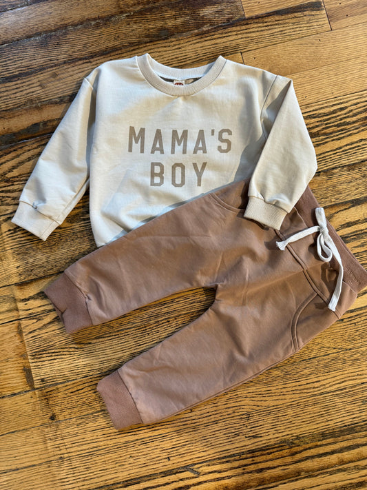 Mama's Boy Oatmeal Sweatsuit