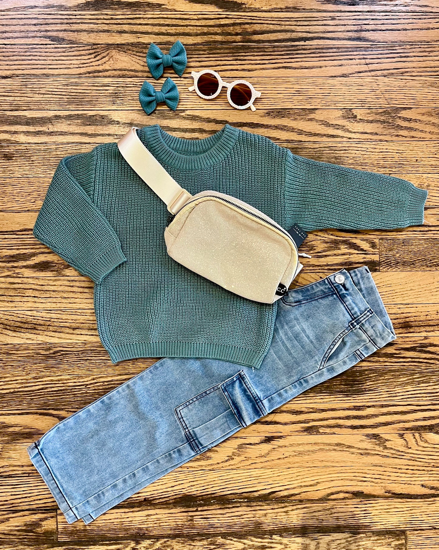 Teal Chunky Knit Sweater