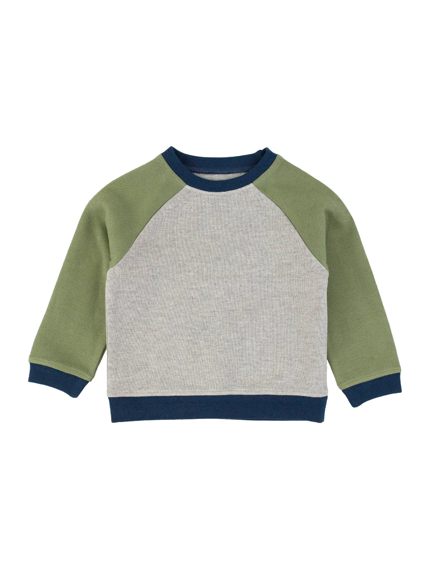 Heather Gray Color Block Raglan Sweatshirt