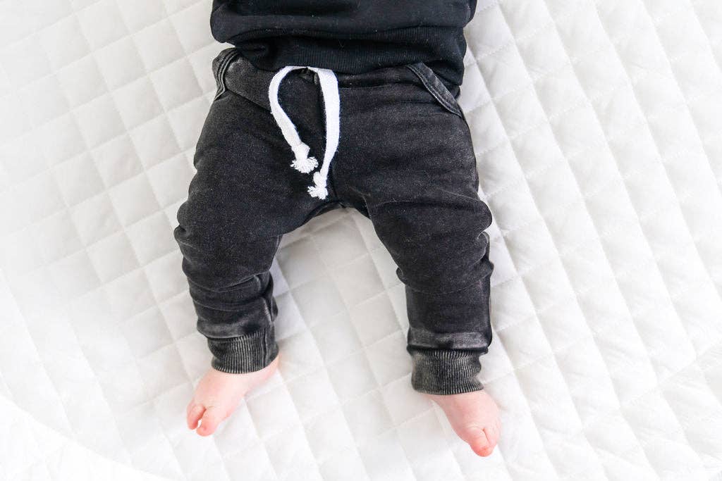 Stonewash Kids Joggers-Onyx