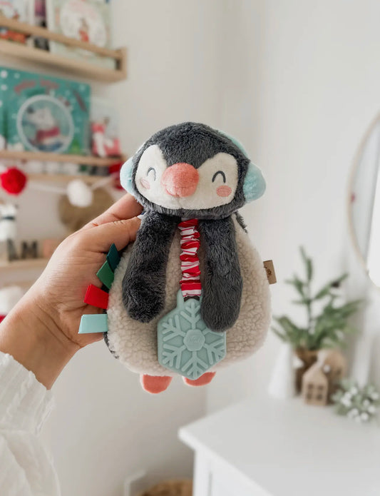 Itzy Ritzy Lovey Plush+Teether Toy - Penguin